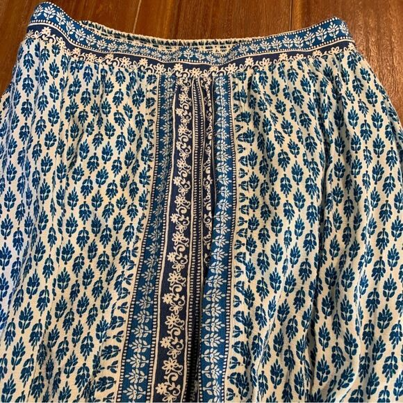 New Direction Women’s Bohemian Gathered Asymmetrical Print Skirt Small - Picture 3 of 5